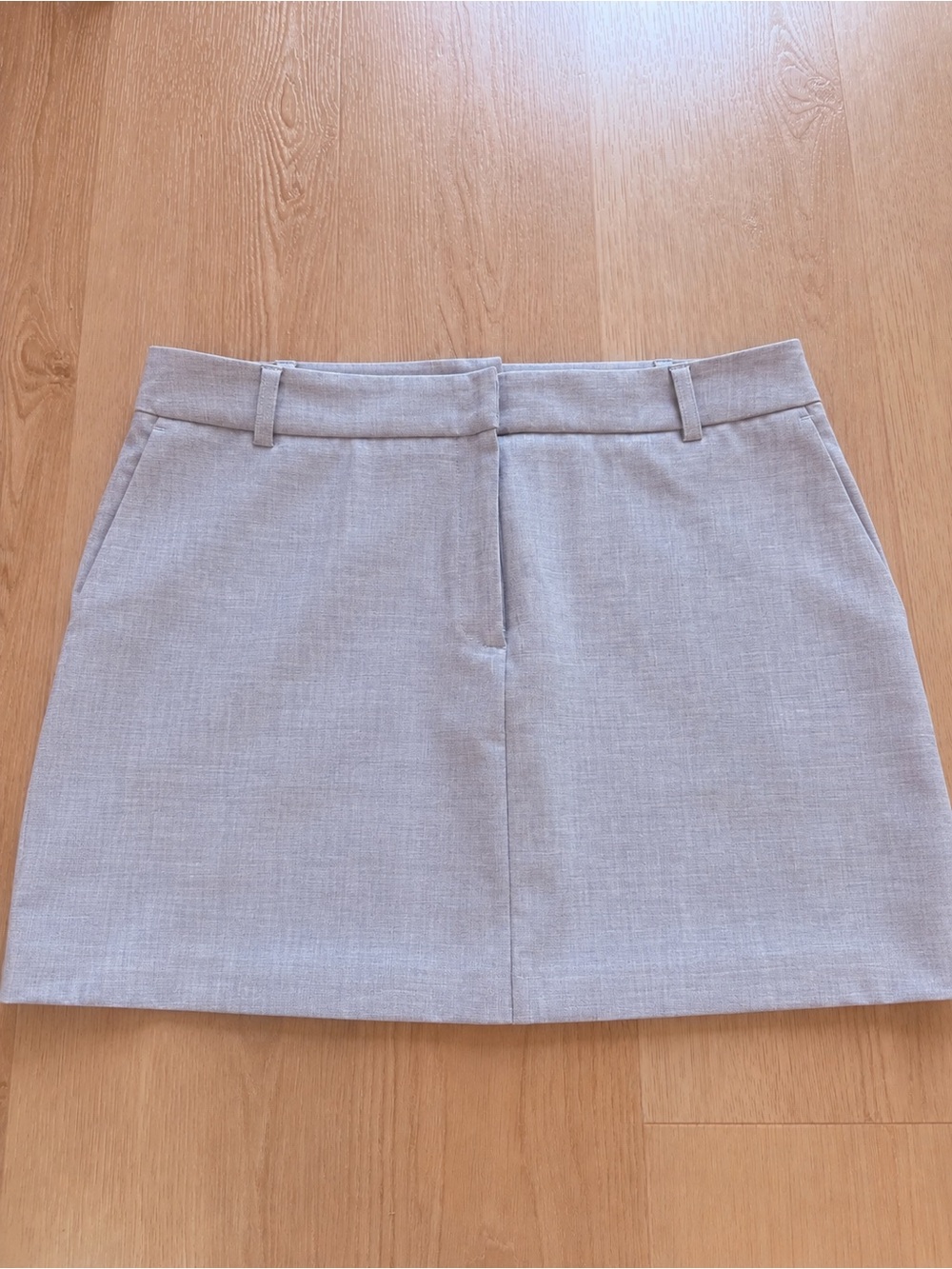 Women's Tailored Light Gray Mini Skirt